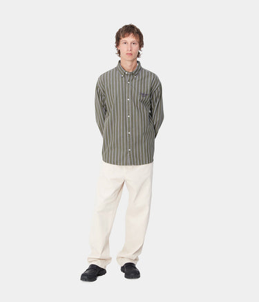 CARHARTT WIP LANDON PANT I033756 MOONBEAM RINSED - Shoelosophy