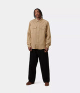 CARHARTT WIP SANTA FE SHIRT I034384 DUSTY HAMILTON BROWN - Shoelosophy