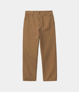 CARHARTT WIP SIMPLE PANT I031220 HAMILTON BROWN RINSED CANVAS - Shoelosophy
