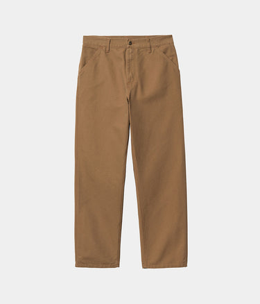 CARHARTT WIP SIMPLE PANT I031220 HAMILTON BROWN RINSED CANVAS - Shoelosophy