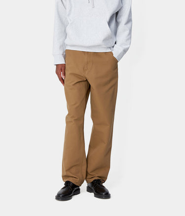 CARHARTT WIP SIMPLE PANT I031220 HAMILTON BROWN RINSED CANVAS - Shoelosophy