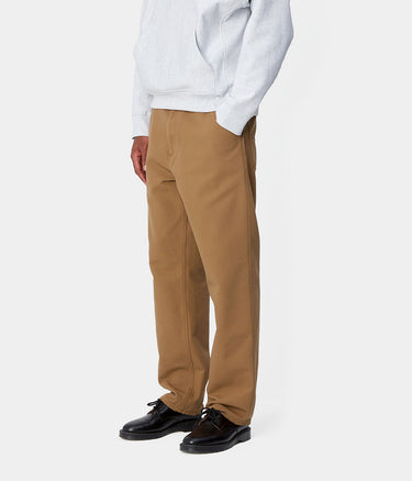 CARHARTT WIP SIMPLE PANT I031220 HAMILTON BROWN RINSED CANVAS - Shoelosophy