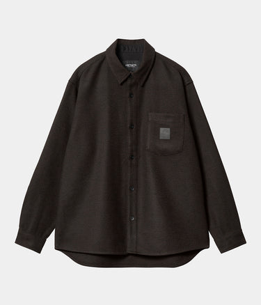 CARHARTT WIP TRUMAN SHIRT I033829 CHOCOLATE BLACK - Shoelosophy