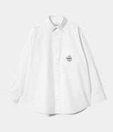 CARHARTT WIP WOMENS ABLAZE SHIRT I033694 WHITE - Shoelosophy