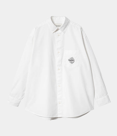 CARHARTT WIP WOMENS ABLAZE SHIRT I033694 WHITE - Shoelosophy