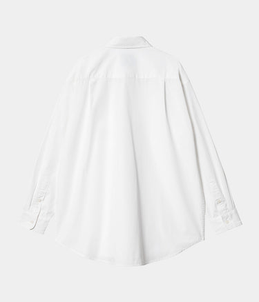 CARHARTT WIP WOMENS ABLAZE SHIRT I033694 WHITE - Shoelosophy