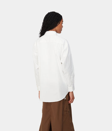CARHARTT WIP WOMENS ABLAZE SHIRT I033694 WHITE - Shoelosophy