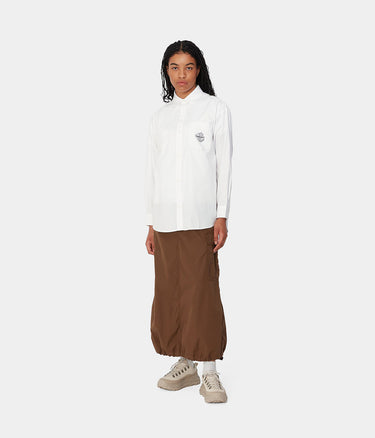 CARHARTT WIP WOMENS ABLAZE SHIRT I033694 WHITE - Shoelosophy