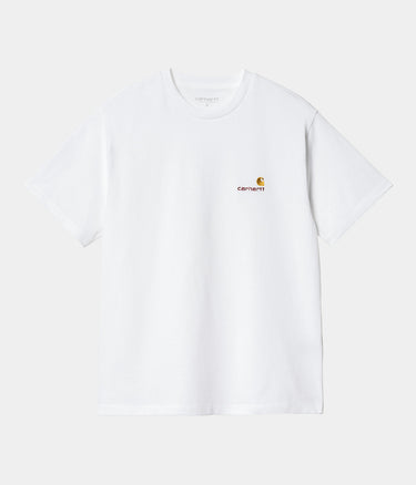 CARHARTT WIP WOMENS AMERICAN SCROPT T-SHIRT I032218 WHITE - Shoelosophy