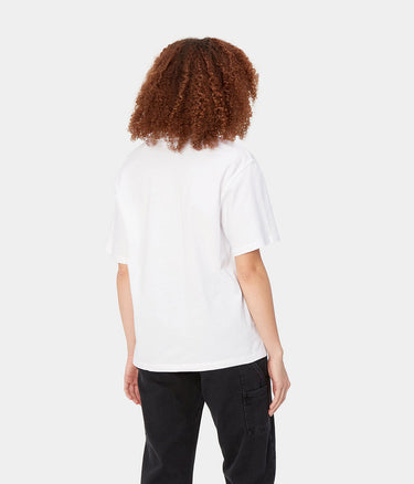 CARHARTT WIP WOMENS AMERICAN SCROPT T-SHIRT I032218 WHITE - Shoelosophy