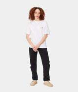 CARHARTT WIP WOMENS AMERICAN SCROPT T-SHIRT I032218 WHITE - Shoelosophy