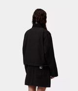 CARHARTT WIP 여성 프레스콧 재킷 I036512 블랙 가먼트 다이 염색 - 신발염증