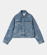 CARHARTT WIP 여성 스탬프 재킷 I033744 DENIM MAITLAND - Shoelosophy