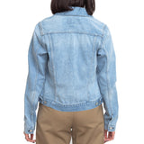 CARHARTT WOMENS JETSON JACKET I028020 BLUE STONE GIUBBINO JEANS DONNA - Shoelosophy