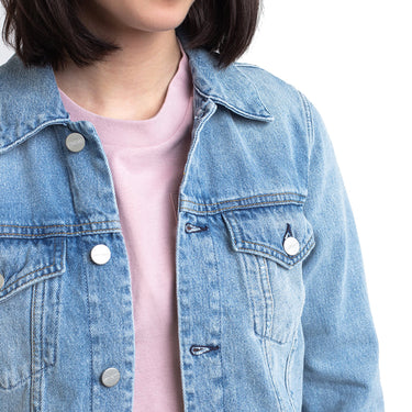 CARHARTT WOMENS JETSON JACKET I028020 BLUE STONE GIUBBINO JEANS DONNA - Shoelosophy