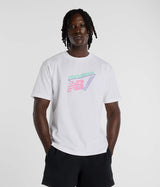 NEW BALANCE CLASSIC TRI LOGO T-SHIRT MT61N1YV WHITE - Shoelosophy