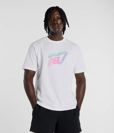 NEW BALANCE CLASSIC TRI LOGO T-SHIRT MT61N1YV WHITE - Shoelosophy