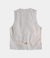 CHESAPEAKE'S WORK VEST LINEN ST. MITCHELL IVORY GILET UOMO - Shoelosophy