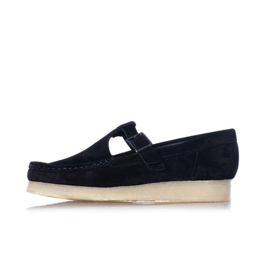 CLARKS ORIGINALS WOMENS WALLABEE T BAR BLACK