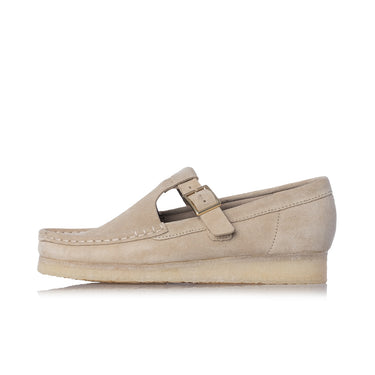 CLARKS ORIGINALS WOMENS WALLABEE T BAR MAPLE