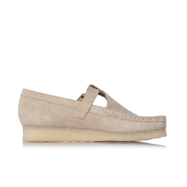 CLARKS ORIGINALS WOMENS WALLABEE T BAR MAPLE