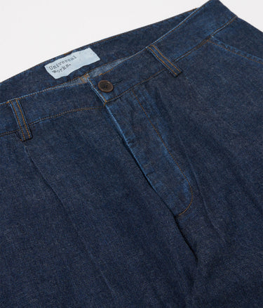 UNIVERSAL WORKS DUKE PANT 34131 KAIHARA LEICHTER DENIM INDIGO - Shoelosophy