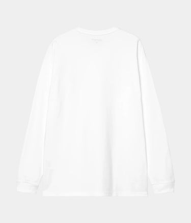 CARHARTT WIP CHASE LONG SLEEVE T-SHIRT I026392 WHITE - Shoelosophy