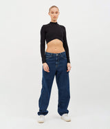 DR DENIM LIZZIE TOP SCHWARZ - Shoelosophy