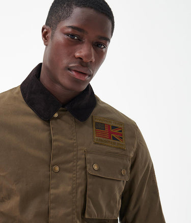BARBOUR INTERNATIONAL STEVE McQUEEN WORKERS WAX JACKET SAND - Shoelosophy