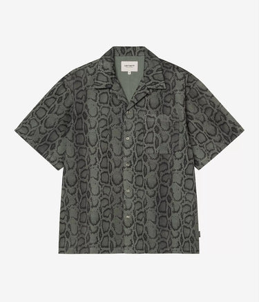 CARHARTT WIP SNAKE CAMO SHIRT I036275 LEAF GARMENT DYED