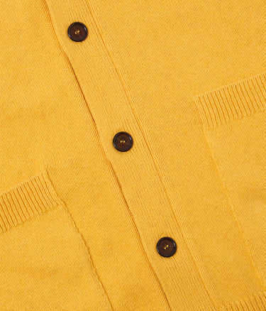 UNIVERSAL WORKS POCKET DAVID CARDIGAN 32451 YELLOW - Shoelosophy