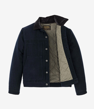 FILSON INSULATED WOOL SHORT CRUISER MACKINAW JACKET FMCPS0140 NAVY - Shoelosophy