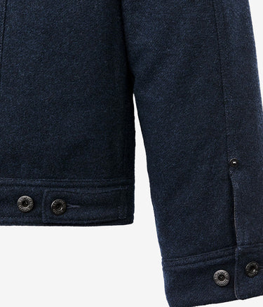 FILSON INSULATED WOOL SHORT CRUISER MACKINAW JACKET FMCPS0140 NAVY - Shoelosophy