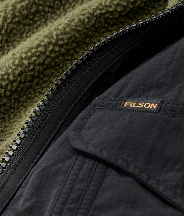 FILSON REVERSIBLE FLEECE FLEECE JACKET RISTOP WR FMCPS0143 DARK OLIVE DRABV - Shoelosophy