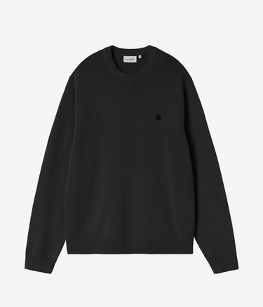 CARHARTT WIP KORI SWEATER BLACK GARMENT DYED