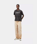 CARHARTT WIP WOMENS PAINTER T-SHIRT I036848 BLACK DESTROY WASH - Shoelosophy