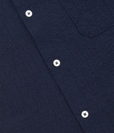 UNIVERSAL WORKS ROAD SHIRT 34605 SEERSUCKER NAVY - Shoelosophy