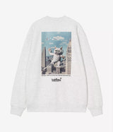 CARHARTT WIP WOMENS WIPTOPIA SCRIPT SWEATSHIRT I035515 ASH HEATHER - Shoelosophy