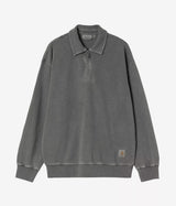 CARHARTT WIP HARPER POLO I036893 BLACK GARMENT DYED - Shoelosophy