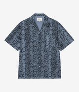 CARHARTT WIP SNAKE CAMO SHIRT I036275 VELVET BLUE GARMENT DYED - Shoelosophy