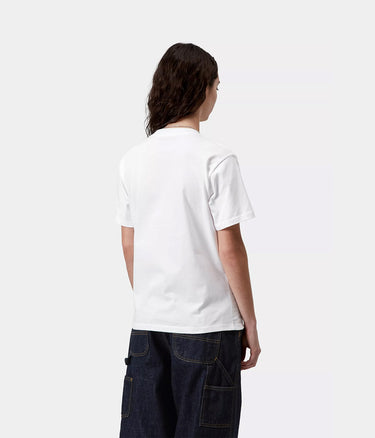 CARHARTT WIP WOMENS POCKET HEART T-SHIRT I032180 WHITE - Shoelosophy