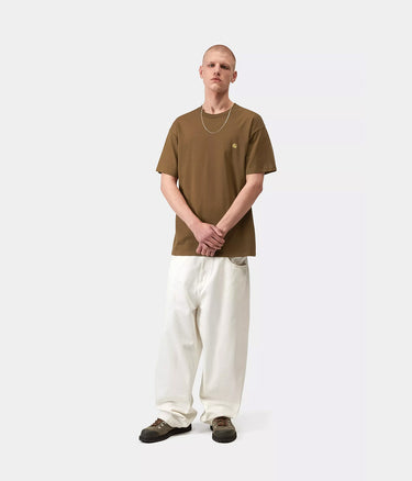 CARHARTT WIP CHASE T-SHIRT I026391 HAMILTON BROWN - Shoelosophy