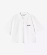 CARHARTT WIP WOMENS SCRIPT POLO TS I034553 WEISS - Shoelosophy