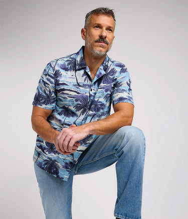 LEE 101 CAMP SHIRT DRAMA BLUE - Shoelosophy