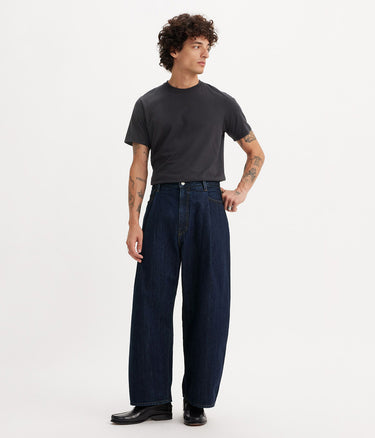 LEVI'S MADE OF JAPAN WIDE PLEAT CROP JEANS A9136-0001 BLUE - Shoelosophy