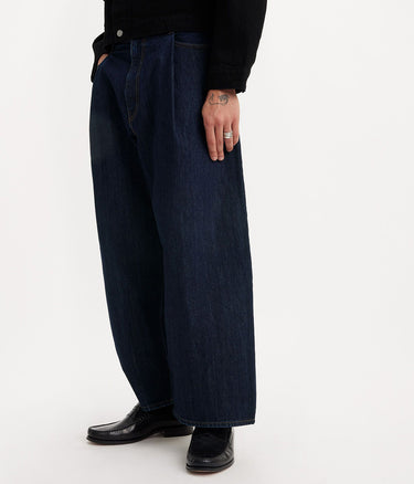 LEVI'S MADE OF JAPAN WIDE PLEAT CROP JEANS A9136-0001 BLUE - Shoelosophy