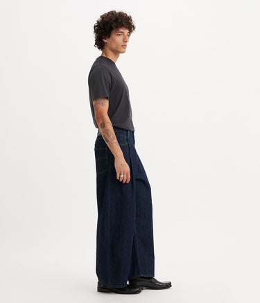 LEVI'S MADE OF JAPAN WIDE PLEAT CROP JEANS A9136-0001 BLUE - Shoelosophy