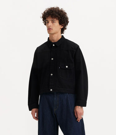 LEVI'S TYPE I TRUCKER JACKET MADE OF JAPAN A9137-0000 BLACK CROPPED FIT - Shoelosophy