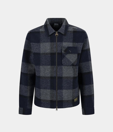 BARBOUR INTERNATIONAL HAILWOOD FLEECE OVERSHIRT MFL0223 NY91 LOWLANDS FLEECE NAVY - Shoelosophy