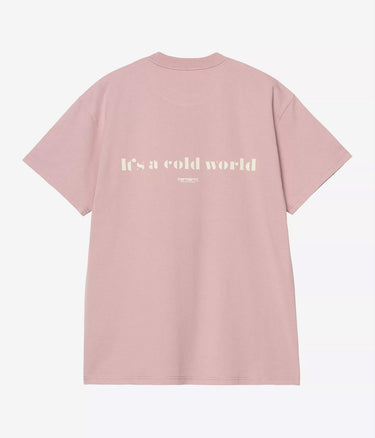 CARHARTT WIP COLD WORLD T-SHIRT I035431 GLASSY PINK - Shoelosophy